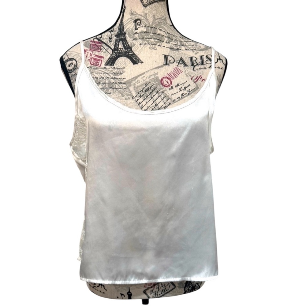 In Bloom white polyester and lace Sleeveless Camisole Top size Large